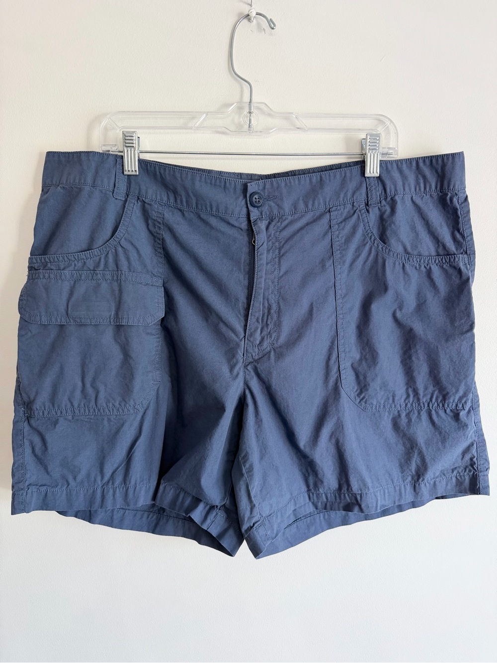 Columbia Sportswear Men’s Cargo Utility Shorts 40 Blue Cotton Hiking Outdoor